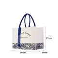 Large canvas tote bag with William Morris vine orchid floral pattern print, 36x16x31cm - Vine Orchid Pattern / L