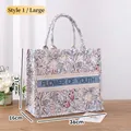Large William Morris style floral canvas tote bag, size 31x36x16cm, elegant bag. - Blue-Purple Vintage Floral / L