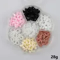 Colorful 3D Bow and Pearl Nail Art Charms Set in Transparent Flower Storage Box 28g - Trending Style 10