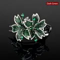 Elegante pasador de pelo de mariposa con diamantes de imitación verde oscuro moda - Verde oscuro