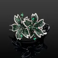 Eleganter dunkelgrüner Strass Schmetterling Haarclip für Damen Haarschmuck Zubehör - Dunkelgrün