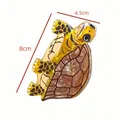 Unique sea turtle shaped hair claw clip in yellow and amber acetate, 8cm x 4.5cm - Tortoiseshell Turtle Style / 8x4.5cm / Khaki Sea Turtle