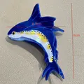 Fermaglio per capelli creativo a forma di trota blu con design serie animali oceano - Blu