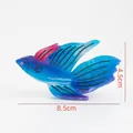 Ocean series blue fish-shaped decorative hair claw clip measuring 8.5cm by 4.5cm. - Blue-Purple Gradient Fish Shape / 8.5x4.5cm / Flying Fish