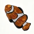 Clownfish shaped hair claw clip with orange and white marbled acetate finish for women - Simulation Nemo Shape / Yellow Clownfish