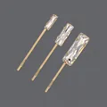 Elegant minimalist luxury gold-tone hairpin set with rectangular rhinestones for daily wear - Geometric Rhinestone Hair Pin (HS-J7494G) / Gold