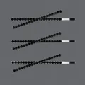 Set of three luxury black rhinestone bobby pins featuring sleek black crystal pavé detail - 3-Piece Black Rhinestone Style (HS-J6447BLK) / Black