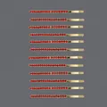 Set of 12 gold-tone bobby pins with luxury red rhinestones for elegant hair styling - 12-Piece Red Rhinestone Row Set (HS-J6423GRED) / Red