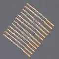 Set of luxury gold-tone rhinestone bobby pins for elegant everyday hair styling - 12-Piece White Rhinestone Row Set (HS-J6423) / Gold