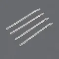 Four-piece set of elegant silver rhinestone bobby pins for stylish women daily hair accessories - 4-Piece Silver Row Style (HS-J6374S) / Silver