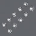 Elegant silver spiral hair pins set with white faux pearls for versatile daily hair styling - Artificial Pearl Spiral Pin (HS-J6709) / Silver White