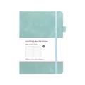Muntgroen A5 dotted notebook met elastiek en 100 gsm papier met 160 bladzijden - Blauw / Gestippeld