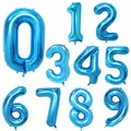 Blue 40-inch number 0 to 9 aluminum foil balloons set for party birthday decoration - 40-inch Blue 0-9 (please Contact Us To Order)