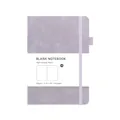 A5 purple faux leather notebook with elastic closure and 100gsm 160 blank pages - Purple / Blank