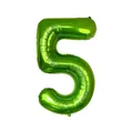 Globo de papel de aluminio verde esmeralda metálico número 5 para decoración - 40 Pulgadas / Número 5 / Verde Fruta