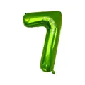 Globo de papel de aluminio verde número 7, 40 pulgadas para decoración de fiestas - 40 Pulgadas / Número 7 / Verde Fruta