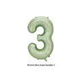 40 inch olive green number 3 foil balloon for birthday party decorations - Number 3 / 40 Inch (With Individual Packaging) / Olive Green