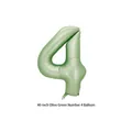 40-inch olive green number 4 aluminum foil balloon for birthday party decoration - Number 4 / 40 Inch (With Individual Packaging) / Olive Green