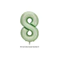40 inch olive green number 8 foil balloon with a matte metallic finish for party decor - Number 8 / 40 Inch / Olive Green