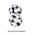 40 inch cow print number 8 foil balloon with black and white spots for party decor - Number 8 / 40 Inch / Cow Print