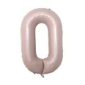 Rose gold 40 inch foil balloon in number 0 shape for birthday party decoration - Number 0 / 40 Inch / Baby Pink