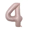 40-inch number 4 matte nude aluminum foil balloon for birthday party decorations - Number 4 / 40 Inch / Baby Pink