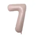 40-inch cream pink number 7 foil balloon for birthday party decorations - Number 7 / 40 Inch / Baby Pink