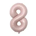 Slim 40 inch number 8 balloon made of matte pink aluminum foil for party decor - Number 8 / 40 Inch / Baby Pink