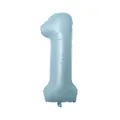 40-inch light blue number 1 foil balloon with metallic finish for birthday party decor - Number 1 / 40 Inch / Baby Blue