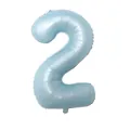 Light blue number 2 aluminum foil balloon for birthday party decorations and events - Number 2 / 40 Inch / Baby Blue