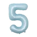 40 inch sky blue number 5 foil balloon with metallic finish for birthday party - Number 5 / 40 Inch / Baby Blue