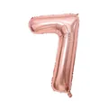 40-inch rose gold number 7 foil balloon with metallic finish for party decor - Number 7 / 40 Inch / Rose Gold