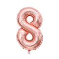 Rose gold 40 inch number 8 foil balloon with metallic finish for party decoration - Number 8 / 40 Inch / Rose Gold