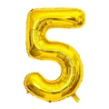Golden 40-inch number 5 aluminum foil balloon with metallic finish for parties - Number 5 / 40 Inch / Gold