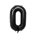 Shiny metallic black number 0 aluminum foil balloon for birthday party decorations - Number 0 / 40 Inch (With Individual Packaging) / Black