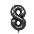 40 inch black number 8 foil balloon for birthday party and anniversary events - Number 8 / 40 Inch (With Individual Packaging) / Black