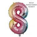 40 inch rainbow gradient number 8 foil balloon for birthday party celebrations - Number 8 / 40 Inch / Gradient