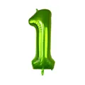Metallic green number 1 shaped foil balloon for birthday celebrations and parties - Number 1 / 40 Inch / Fruit Green