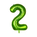 Metallic emerald green number 2 foil balloon for birthday party decorations - Number 2 / 40 Inch / Fruit Green