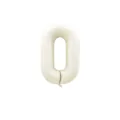 40-inch cream white matte foil balloon shaped as number 0 for party decoration - Number 0 / 40 Inch / Cream
