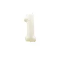 Cream colored 40 inch number 1 foil balloon for birthday party and anniversary decor - Number 1 / 40 Inch / Cream