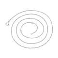 Classica catena a maglie in argento sterling S925 per creazione gioielli fai da te - Catena a Maglia O con Chiusura ad Anello a Molla / Argento