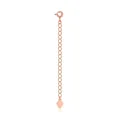 Rose gold plated S925 sterling silver O-chain necklace extender with heart charm - Extension Chain / Rose Gold