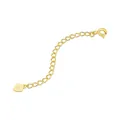 S925 sterling silver necklace extender chain in gold finish for DIY jewelry crafting projects - Extension Chain / Gold