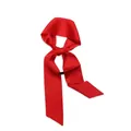 Elegant 2-meter solid red silk satin ribbon scarf for hair, neck, and handbag accessory - 100*5cm / Red