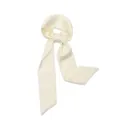 Elegant 2m long cream white satin silk scarf ribbon for hair, bag, and dresses - 100*5cm / Milk White