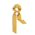 Elegant yellow 2m extra long solid color satin silk scarf for hair or bags accessories - 100*5cm / Turmeric