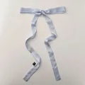 Elegant 2-meter light blue long satin ribbon sash scarf tied in a simple knot accessory - 160*3cm / Sky Blue