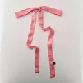 Luxurious 2m long solid pink satin ribbon scarf ideal for hair styles and bag accessories - 160*3cm / Pink