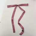 Elegant 2m dusky rose solid color satin ribbon scarf for hair styling or bag decoration - 160*3cm / Dark Pink